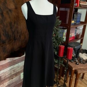 Ann Taylor Black Sleeveless Dress w/ Square Neckline